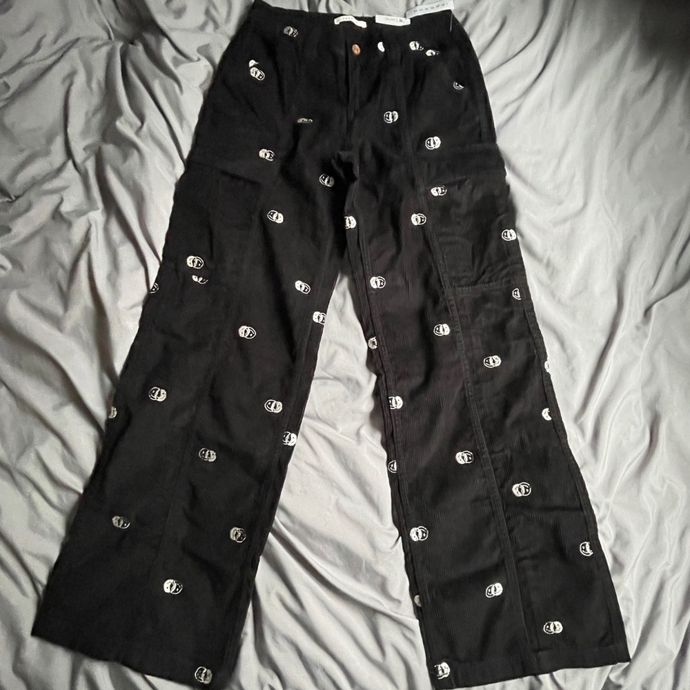 PacSun Smiley Corduroy Low Rise Puddle Pants- Small